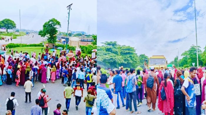 স্থায়ী ক্যাম্পাস ও ডিপিবি অনুমোদনের দাবিতে শিক্ষার্থীদের যমুনা সেতু অবরোধ