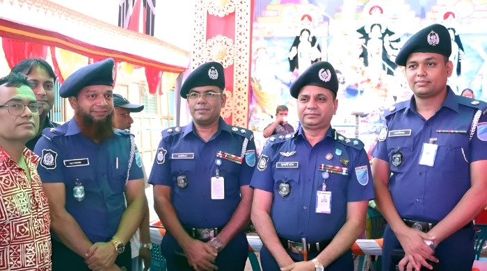 শারদীয় দুর্গাপূজায় নিরাপত্তা নিশ্চিতে ফরিদপুরে পুলিশের বিশেষ তৎপরতা