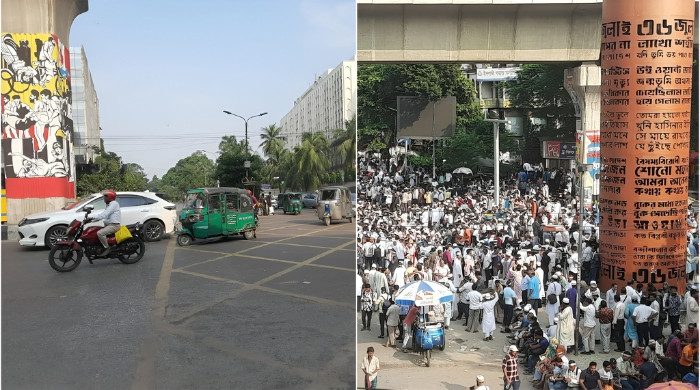 দুই ঘণ্টা ধরে শাহবাগ অবরোধ, ঘুরিয়ে দেওয়া হচ্ছে যানবাহন