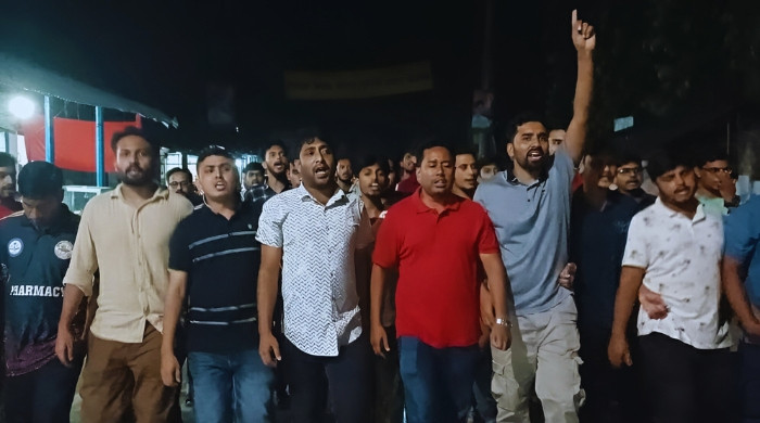 জুবায়েদ হত্যার বিচার দাবিতে কুবি ছাত্রদলের বিক্ষোভ মিছিল