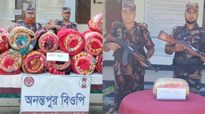 পৃথক অভিযানে কুড়িগ্রামে ভারতীয় কম্বল ও মাদক জব্দ