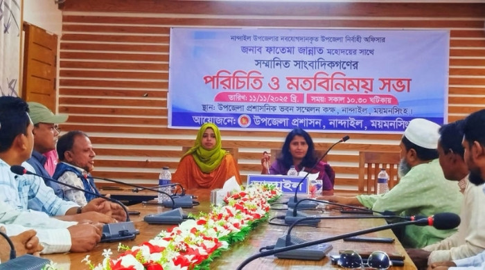 ময়মনসিংহে সাংবাদিকদের সাথে নবাগত ইউএনওর মতবিনিময়