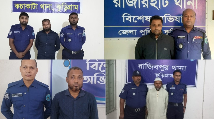 কুড়িগ্রামে নাশকতা বিরোধী অভিযানে গ্রেফতার ১৩