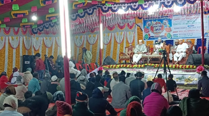 বাঘায় দ্বিতীয় তাফসীরুল কুরআন মাহফিল অনুষ্ঠিত