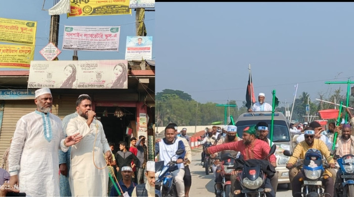 সরিষাবাড়ীতে জামায়াত প্রার্থীর মোটরসাইকেল শোভাযাত্রা অনুষ্ঠিত