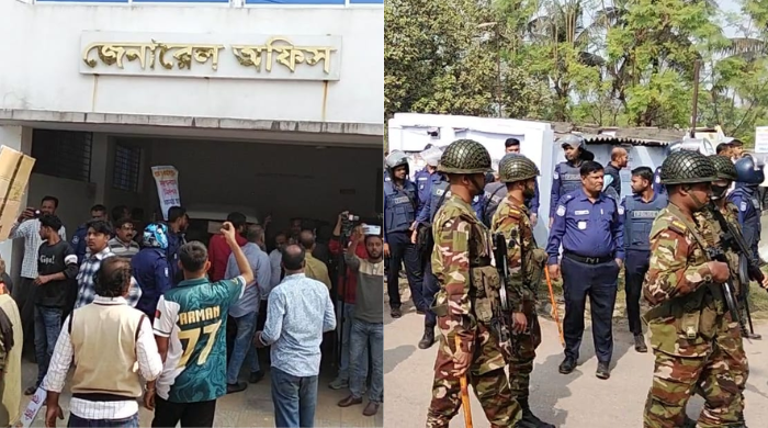 দর্শনায় শ্রমিক ইউনিয়ন নির্বাচনের দাবিতে সংঘর্ষ, আহত কমপক্ষে ১০