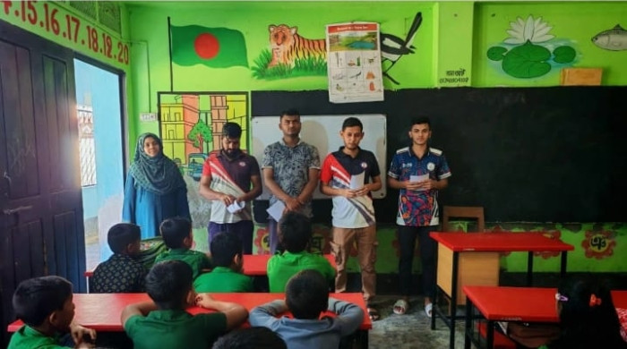 রাজাপুরে ভূমিকম্প বিষয়ক সচেতনতা ক্যাম্পেইন ও লিফলেট বিতরন