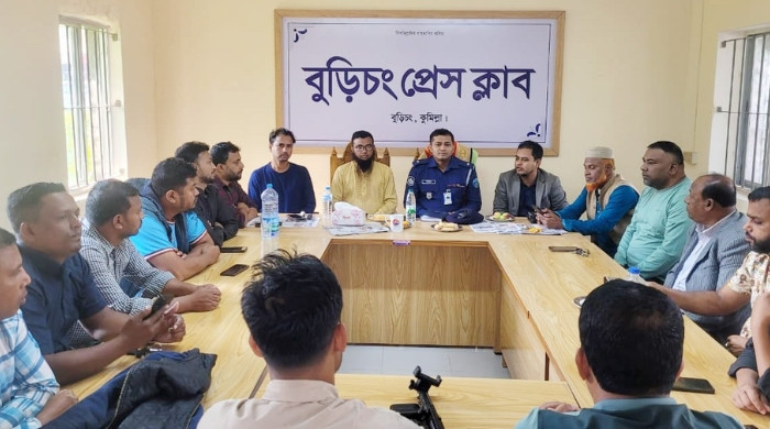 বুড়িচং প্রেসক্লাবের সদস্যদের সাথে নবাগত ওসির মতবিনিময় সভা অনুষ্ঠিত