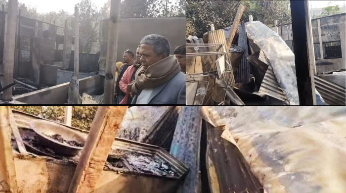 শ্রীপুরে অগ্নিকান্ডে ব্যবসা প্রতিষ্ঠান ও বসত ঘর পুড়ে ছাই