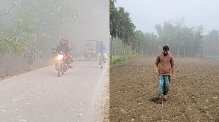 ঘনকুয়াশা আর তীব্র ঠান্ডায় স্থবির কুড়িগ্রামের জনজীবন, তাপমাত্রা নেমে ১১.৪ ডিগ্রি সেলসিয়াস