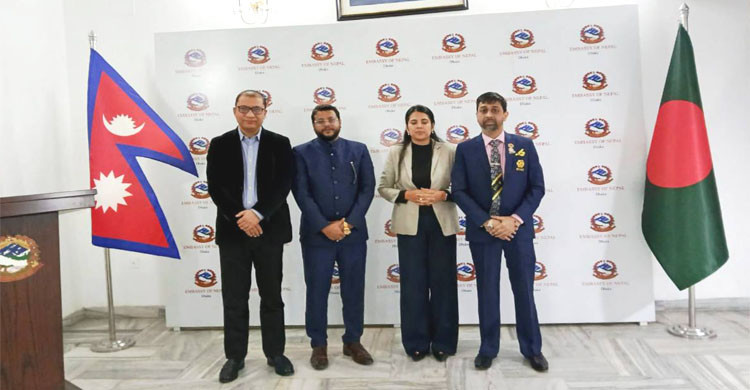 নেপালের রাষ্ট্রদুতের সাথে বিপ্লবী বার্তার সম্পাদকের সৌজন্য সাক্ষাৎ