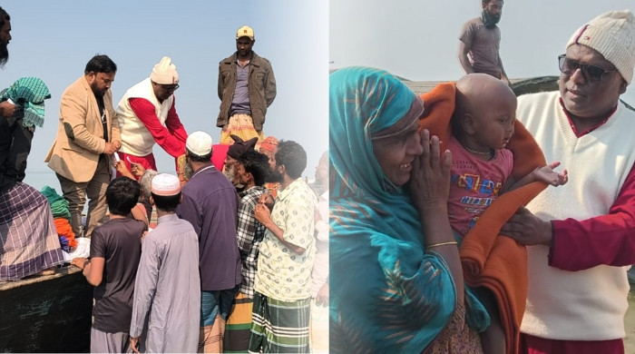 কুড়িগ্রামের চরাঞ্চলে শীতার্তদের পাশে জেলা চর উন্নয়ন কমিটি; 'চর বিষয়ক মন্ত্রণালয়' গঠনের দাবি