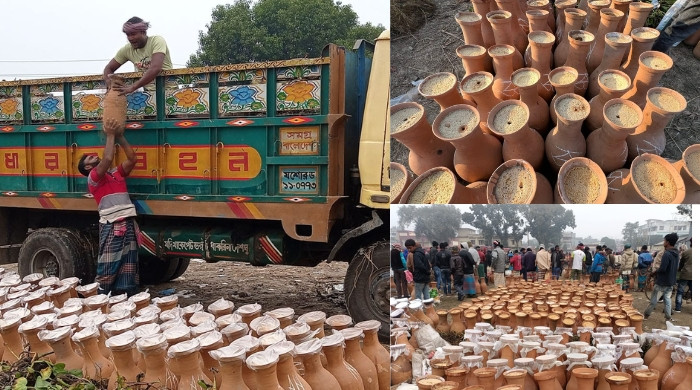 চুয়াডাঙ্গায় জমে উঠেছে ২ বছরের দেশের সর্ববৃহৎ খেজুর গুড়ের হাট