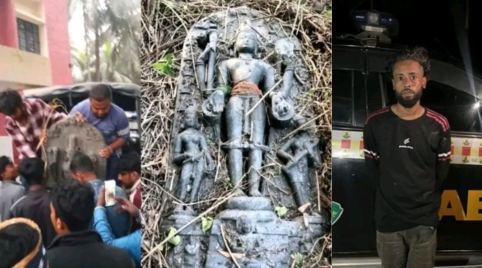 ফরিদপুরে কোটি টাকা মুল্যের মূল্যবান কষ্টিপাথরের বিষ্ণু মূর্তি উদ্ধার