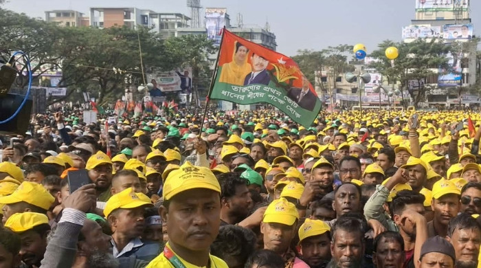 বিএনপির প্রথম নির্বাচনী সমাবেশে কানায় কানায় পূর্ণ সিলেটের আলিয়া মাদরাসা মাঠ