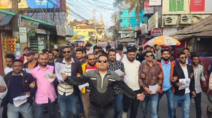 ঝালকাঠিতে ধানের শীষের পক্ষে ছাত্রদলের জোরালো প্রচারণা