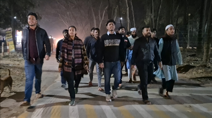 নোয়াখালীতে ধর্ষণের প্রতিবাদে জাবিতে ছাত্রশক্তির বিক্ষোভ