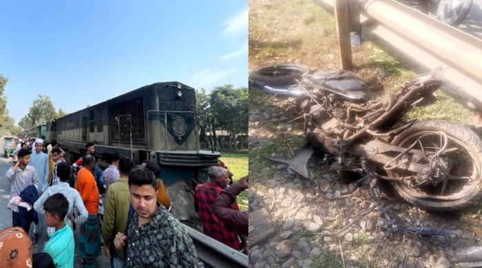 কুড়িগ্রামে মোটরসাইকেল-ট্রেন সংঘর্ষে রেল যোগাযোগ সাময়িক বন্ধ